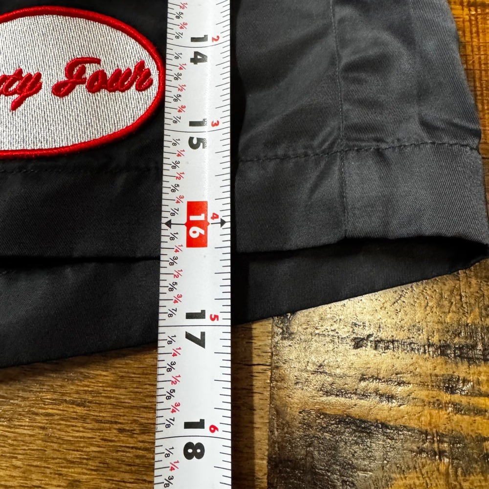Twenty Four New York Mens Black Drawstring Athletic Short Size Medium Patch Logo - Picture 10 of 10